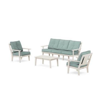 Prairie 4 Piece Sofa Seating Group with Cushions