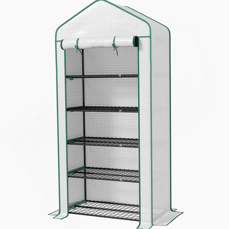 Small Portable Greenhouse,Convenient Mini Greenhouse, Green/White