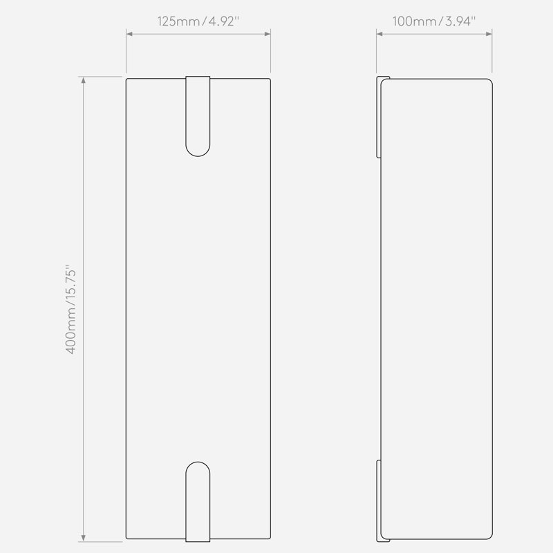 Elba Wall, 15.75" H x 4.92" W x 3.94" D, White