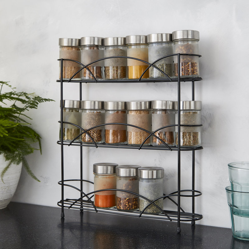 Freestanding Spice Rack, Black