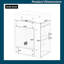 Meuble-lavabo mural simple de 20 po avec lavabo en céramique-184007675