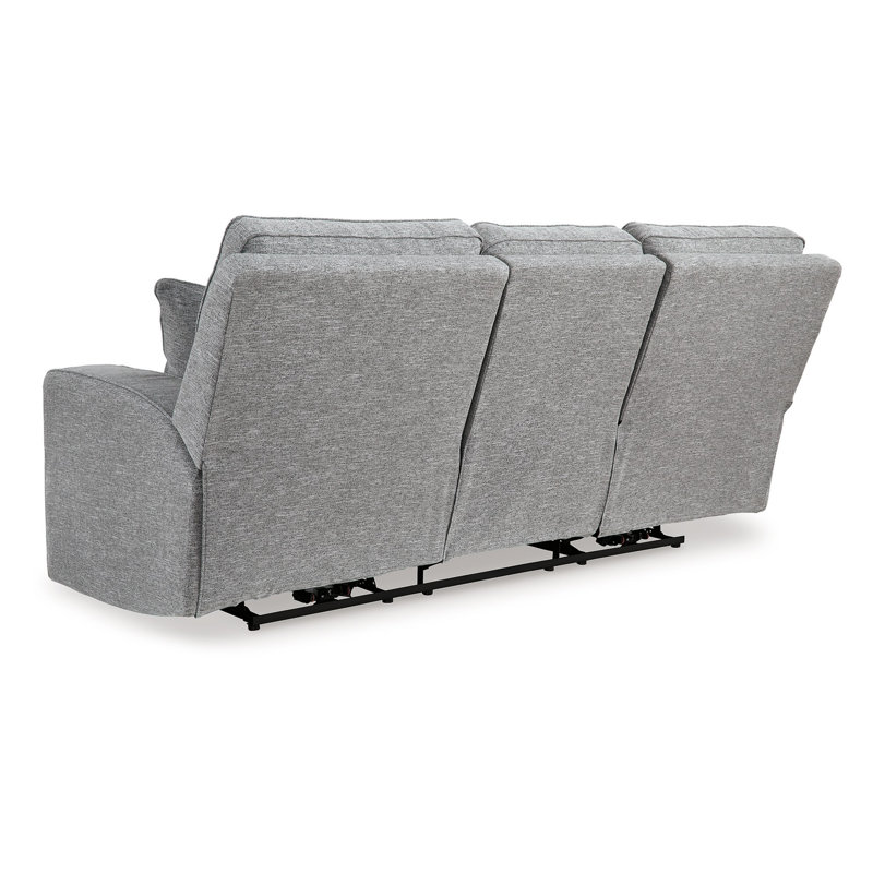 Canapé inclinable électrique Cloe, performance Nuvella gris, 2 coussins 88 pouces