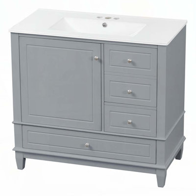 Meuble-lavabo 36 po avec lavabo en céramique