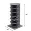 Armoire à chaussures grise rotative 360 °, 6 couches, pouvant contenir 24 paires, ajoutant du style à l'armoire à tablettes décorative, pouvant être facilement assemblée, esthétique moderne