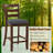 Japhet Upholstered Counter Stool with Solid Wood Frame-619348141