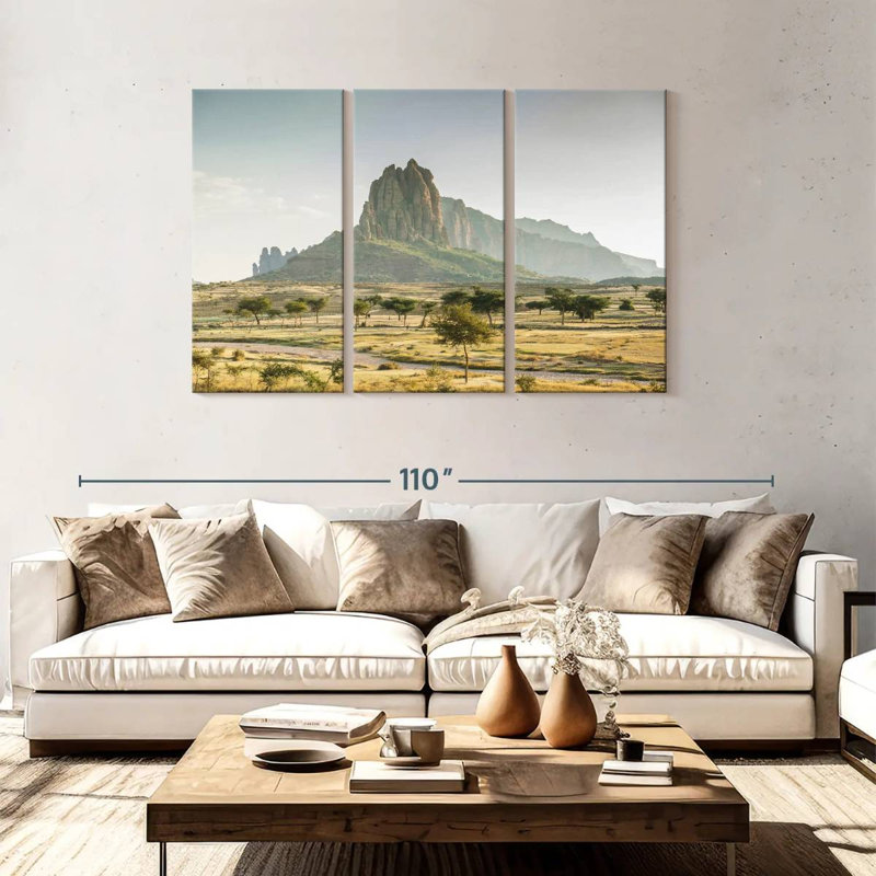 Ethiopian Mountainscape, 48" H x 74" W