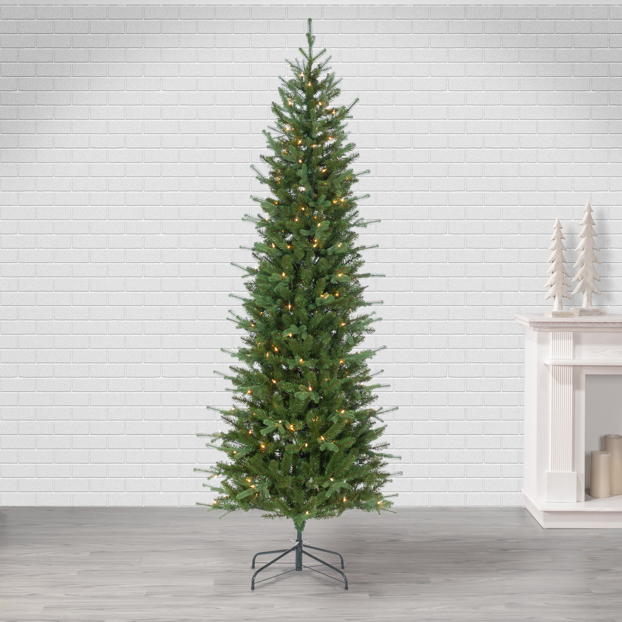 90' Lighted Artificial Pine Christmas Tree