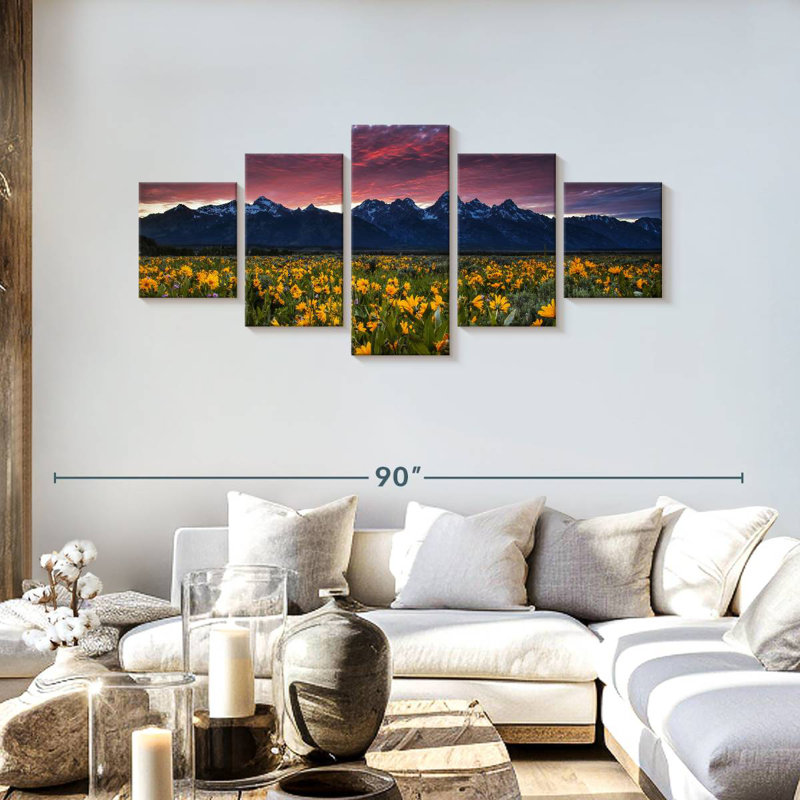 Wildflower Field, 30" H x 68" W