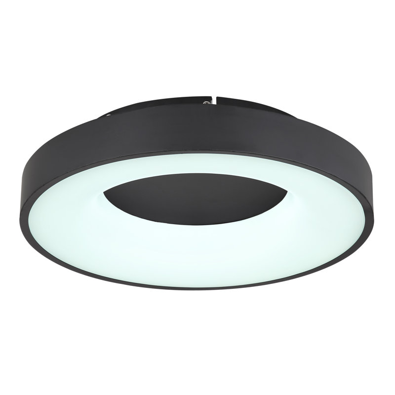 Caelab LED Flush Mount, 2700K, Matte Black