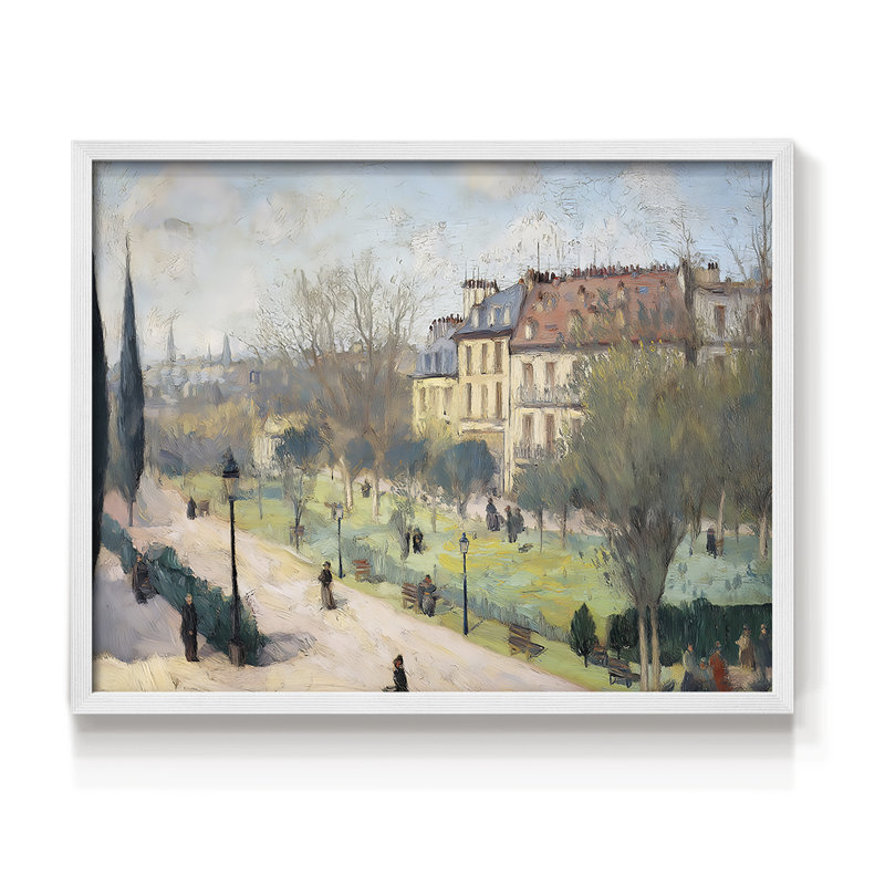 Paysage, série XXI, reproduction encadrée, H 8 po x l 10 po, Blanc