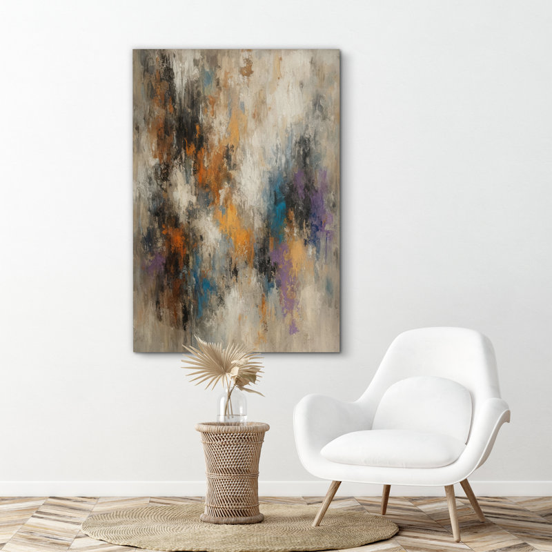 Abstrait coloré, art moderne, reproduction d'art sur toile encadrée, Toile tendue, Ne s’applique pas, H 18 po x l 12 po