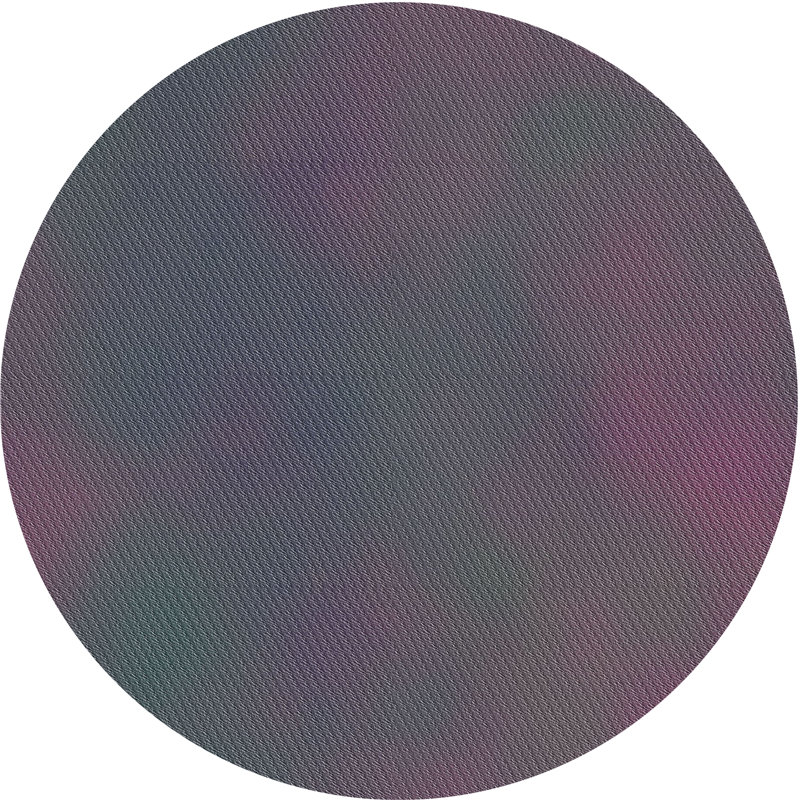 Tapis rose/vert à motifs, Rond 4 pi