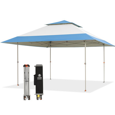 13x13 Pop Up Canopy Tent Gazebo With One Push Setup Outdoor Gazebo For Backyard Patio White&blue