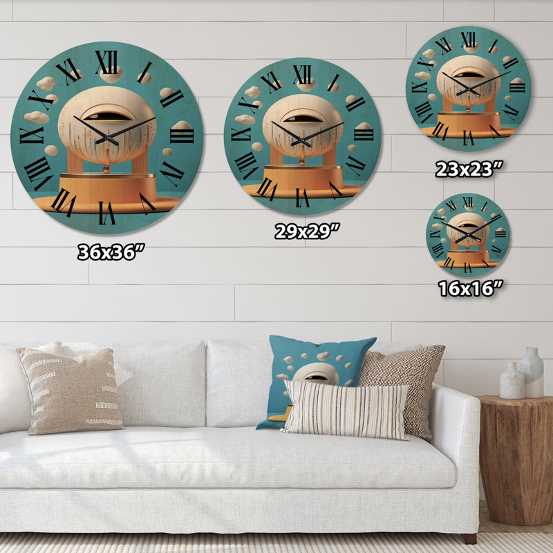 Horloge murale surdimensionnée en bois, Très grand