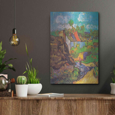 «Homes At Auvers» par Vincent Van Gogh, art mural en métal