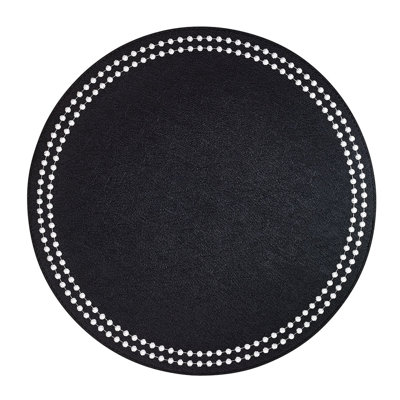 Pearls Vinyl Round Placemats