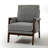 High Back Mid-century Modern Accent Armchair With Solid Wood Frame And Plush Cushions For Living Room-1786027825
