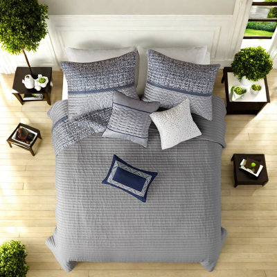 Reversible 6 Piece Bedding Sets, Cotton Filled King, Modern Home