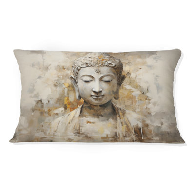 Statue simple bouddhisme II - coussin décoratif imprimé bouddhisme