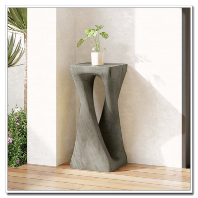 Outdoor Side Table,Patio Garden Stool Table,Decorative Accent Table for Patio Balcony Beach Pool Side