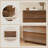 Brown Tall Dresser , 52.8" Tall Dresser With 7 Drawers, Wood Dressers & Chests Of Drawers, Accent Upright Drawer Organizers For Closet, Living Room, Hallway-1955015202
