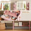  Coiffeuse de maquillage avec miroir lumineux à DEL et prise de courant, bureau de coiffeuse avec tabouret et tablettes de rangement pour la chambre à coucher-131076741