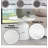Zaid Engineered Marble End Table – White High-Gloss Round Pedestal Side Table