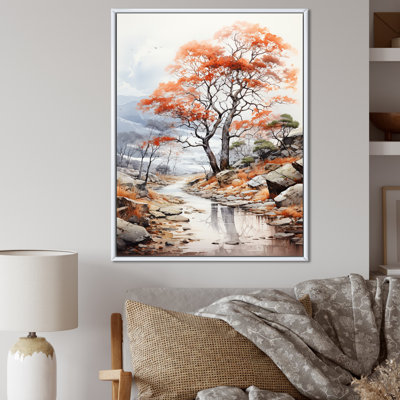 Impression abstraite d'un chêne mystique sur toile