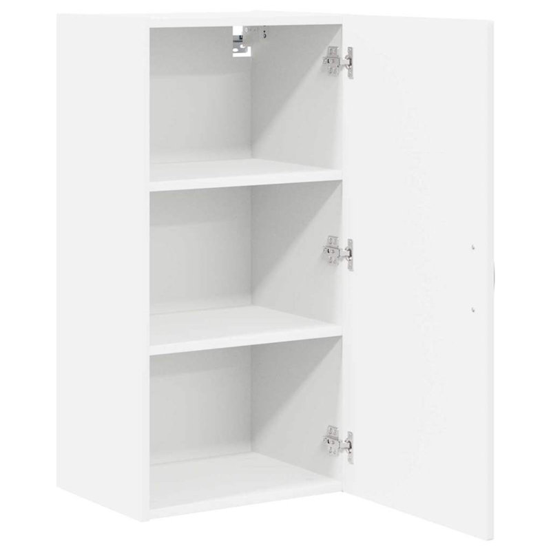 Vidaxl Kitchen Wall Cabinet Smoked Oak 50 X 31 X 80 Cm Engineered Wood, 80cm H x 40cm W x 31cm D, White