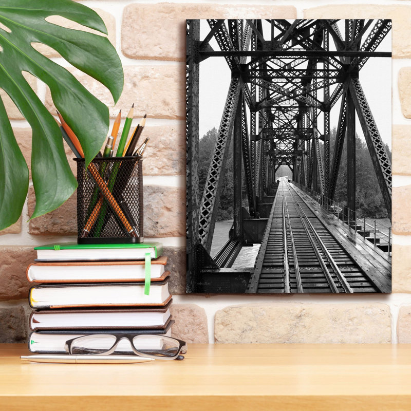 «The Alaskan Railroad» par Lori Deiter, art mural sur toile, H 16 po x l 12 po x P 0,75 po