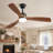 52" 3-blade Solid Wood Propeller Ceiling Fan With Remote Control And Dimmable Led Light Kit Included, Reversible Dc Motor-1503645006