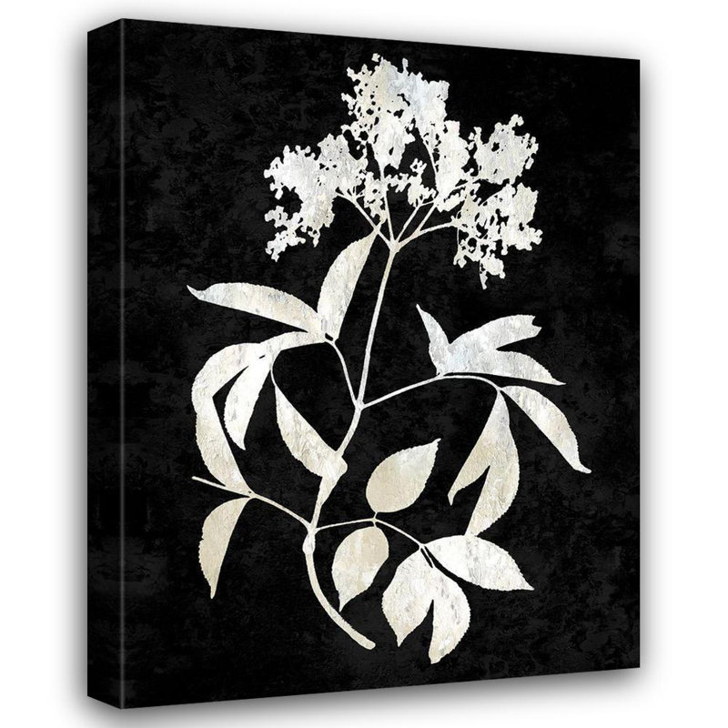 Art Astoria Grand Carson, Danielle, toile tendue avec châssis: blanc nature sur fond noir V, H 24 po x l 19 po