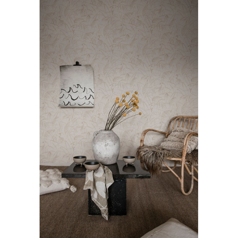 Jordnara Floral Wallpaper Roll by Sandberg, Beige