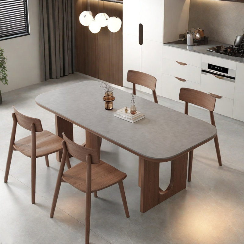 Ensemble de table à manger rectangulaire décontracté simple, H 29,5 po x L 78,7 po x l 35,4 po