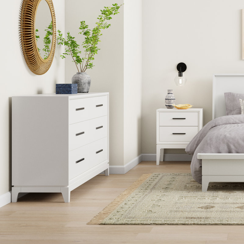Wrightia 2 - Drawer 20" Nightstand, Chalk White