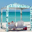 Parasol de plage Uv50 + - Installation rapide, vent stable, sacs de sable, sac de transport, noix de coco pour l'assemblage de l'auvent, sac de sable stabilisé, famille à l'extérieur
