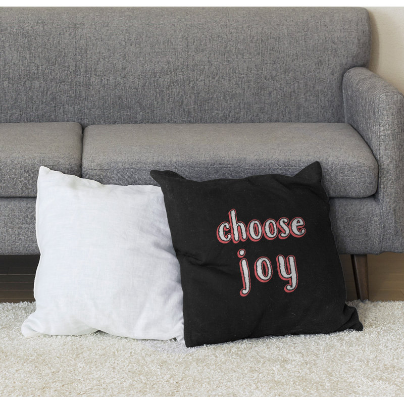 Coussin de sol choose Joy, H 36 po x l 36 po, Rouge