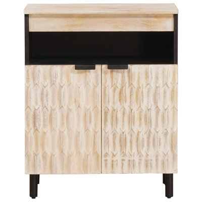 Solid Wood Rectangle Accent Cabinet