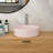 15.75"X15.75" Pink Ceramic Vessel Bathroom Sink-319716366
