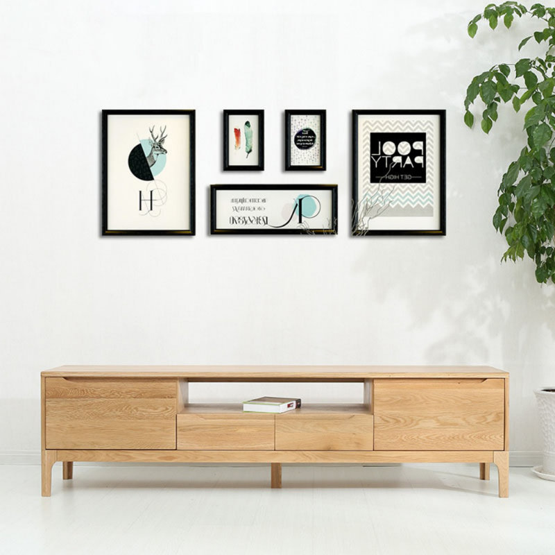 Crédence de rangement en bois massif Modern Modern Simple, L 78,7 po