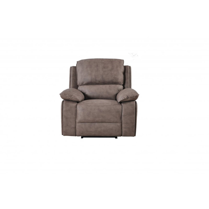 Maple Suede Fabric Electric Recliner Armchair, Brown