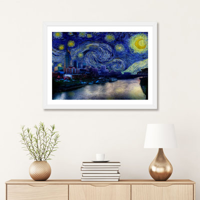Nashville, Tennessee, nuit étoilée, impression d'art graphique
