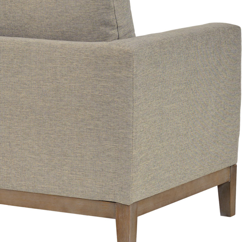Bellah Upholstered Armchair, Gray 100% Polyester