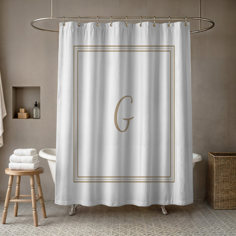 Rideau de douche simple , G, Beige