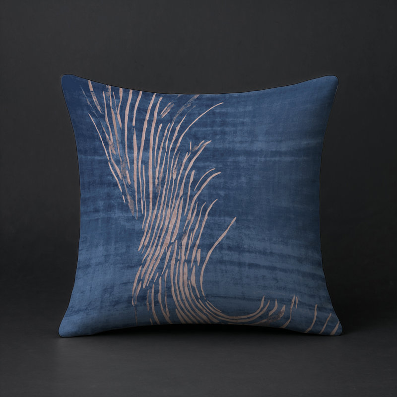 Coussin décoratif intérieur et extérieur Modern, Gris abstrait 106, Carré 16 po