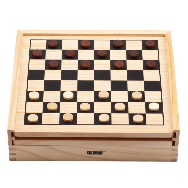 Offelec 9 in 1 Wood Board Classic Games Set Include Chess, Checkers,  Backgammon, Ludo, Nine Men's Morris, Dominoes, Playing Cards, Cribbage, and  Pick