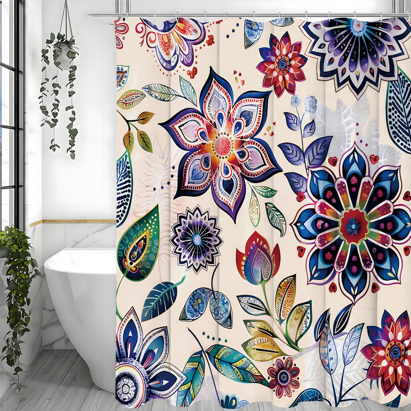 Rideaux de douche avec crochets inclus, 72"H x 72"W