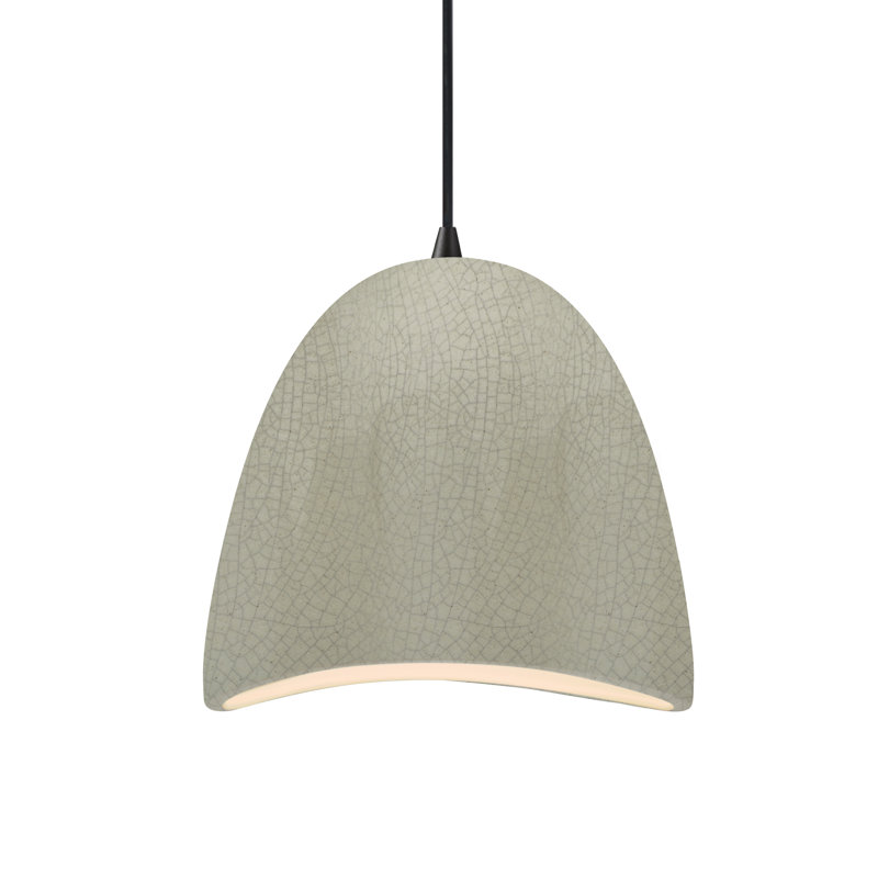 Radiance - luminaire suspendu 1 lumière Brisa - vert céladon craquelé - noir mat - l 9 po x H 8,75 po - ampoule remplaçable - cordon noir