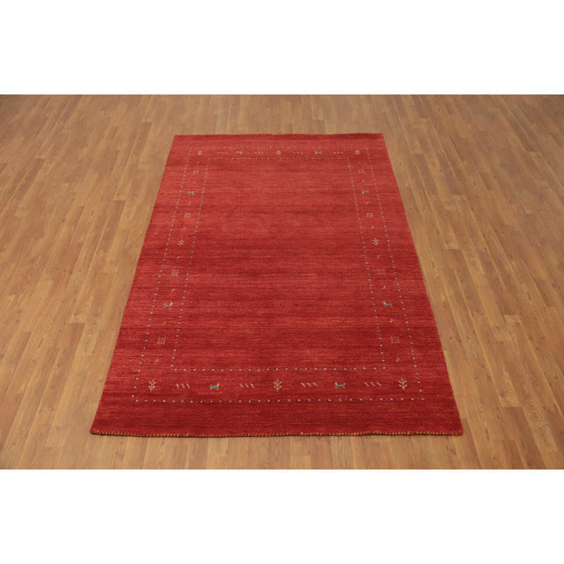 Tapis oriental en laine fait à la main de style Gabbeh 5 x 8