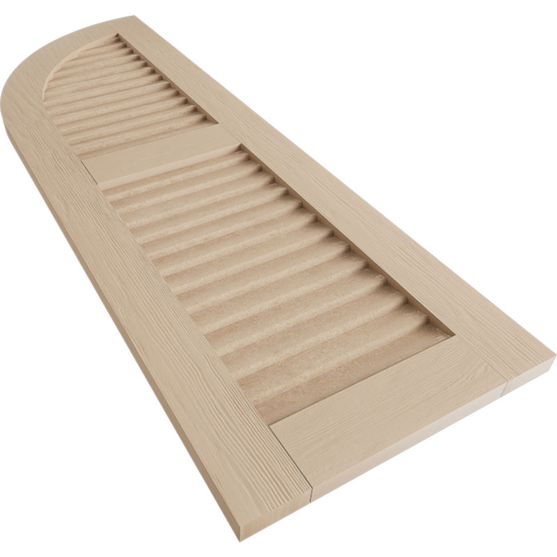 Timberthane deux persiennes égales avec volets en faux bois à dessus en arche (par paire), 15", 48"